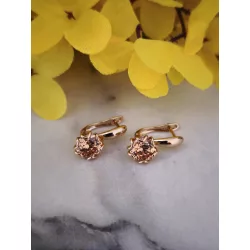 Khalari Gold Champagne fülbevaló
