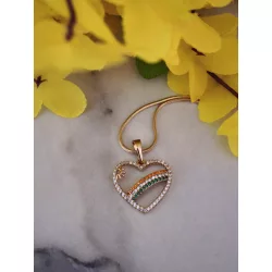 Calinda Gold Color szíves nyaklánc