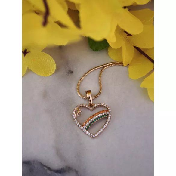 Calinda Gold Color szíves nyaklánc