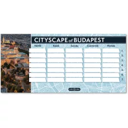 Cityscape órarend, 23x11 cm, kétoldalas