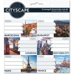 Cityscape füzetcímke 18 db