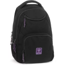   Ars Una hátizsák, iskolatáska, 45x34x26cm, 26l, AU-6, Girl's Black-Violet Cordura