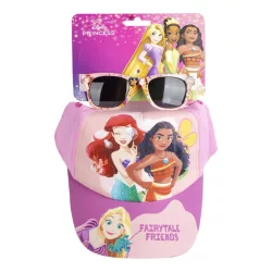   Disney Hercegnők Fairytale Friends napszemüveg és baseball sapka szett