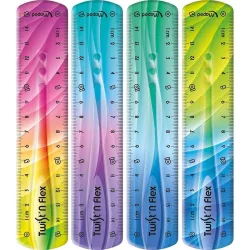   Vonalzó 15cm, műanyag, törhetetlen, Maped Twist and Flex Decor, többféle színben