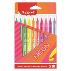 Filctoll készlet 10 db-os, 2,8 mm, kimosható, Maped Neon