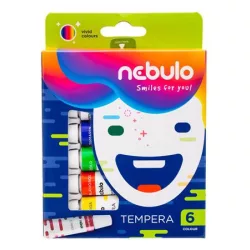 Tempera készlet, 6x12ml, Nebulo
