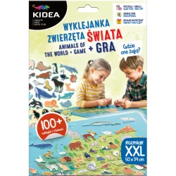   Hol élnek a világ állatai? Matricás oktató játék, Kidea