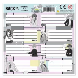   Anime mintás füzetcímke 8 db/ív, többféle, BackUp, 2024