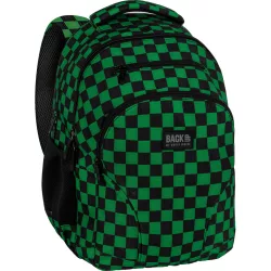   Minecraft mintás hátizsák, 3 rekeszes, 45x32x23cm, BackUp, 2026, W73, zöld-fekete kockás