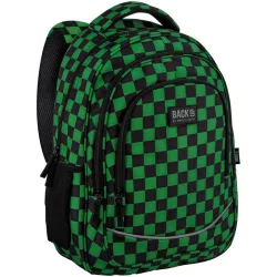   Minecraft mintás hátizsák, 3 rekeszes, 42x30x20cm, BackUp, 2026, X73, zöld-fekete kockás