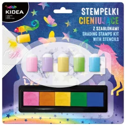 Nyomdázó-, mintázó szett sablonokkal, nyomdapárnával