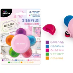   Nyomda szett, rolleres, virág formájú, 5 db rollerrel, Kidea