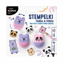   Nyomda szett, 2 db-os, állatos (panda és quokka), lila-rózsaszín, Kidea