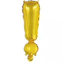 Arany Gold ! betű fólia lufi, 43 cm
