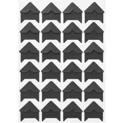 Fotósarok, öntapadós, 2x2cm-es, 48 db-os, fekete