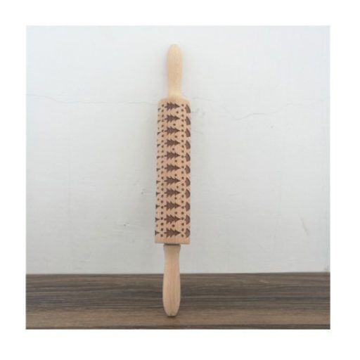 Karácsonyi mintás sodrófa, mintás nyújtófa, kekszmintázó sodrófa