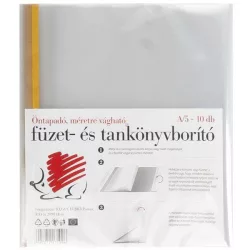   Füzet- és tankönyvborító, A/5, öntapadós csíkkal, 10 db/csomag, Süni