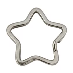   Csillag alakú kulcstartó karika, karabiner, 35 mm átmérő