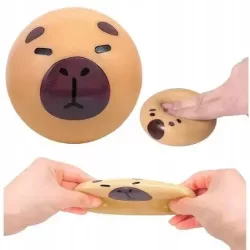   Kapibara stresszlabda, squishy, kb. 5 cm-es, átlátszó tasakban