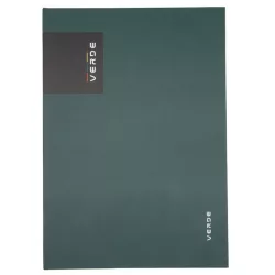   Jegyzetfüzet, notesz A/4, keményfedeles, 96 lapos, vonalas, VERDE, mélyzöld