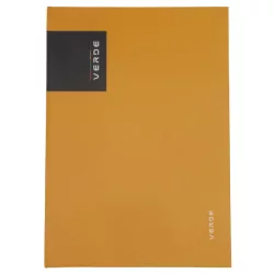   Jegyzetfüzet, notesz A/4, keményfedeles, 96 lapos, vonalas, VERDE, mustársárga