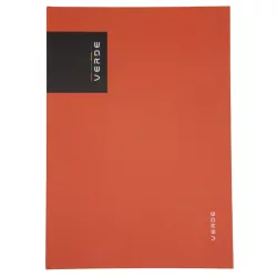   Jegyzetfüzet, notesz A/4, keményfedeles, 96 lapos, vonalas, VERDE, téglaszínű