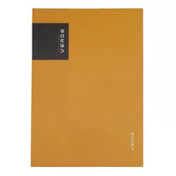   Jegyzetfüzet, notesz A/5, keményfedeles, 96 lapos, vonalas, VERDE, mustársárga