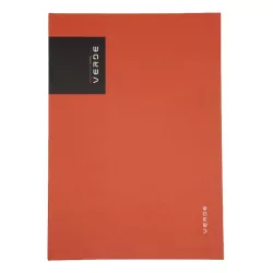   Jegyzetfüzet, notesz A/5, keményfedeles, 96 lapos, vonalas, VERDE, téglaszínű