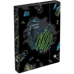 Dinoszaurusz füzetbox A/4, jumbo, OXY GO Dino, fekete