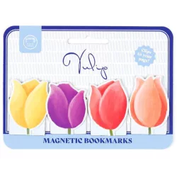 Tulipán mágneses könyvjelző, 4 db/csomag