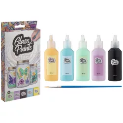 Üvegfóliafesték készlet ecsettel, 5x20ml, Moxy