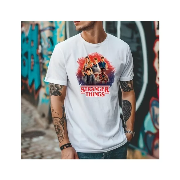 Strangert Things fiúk és Tizi felnőtt póló