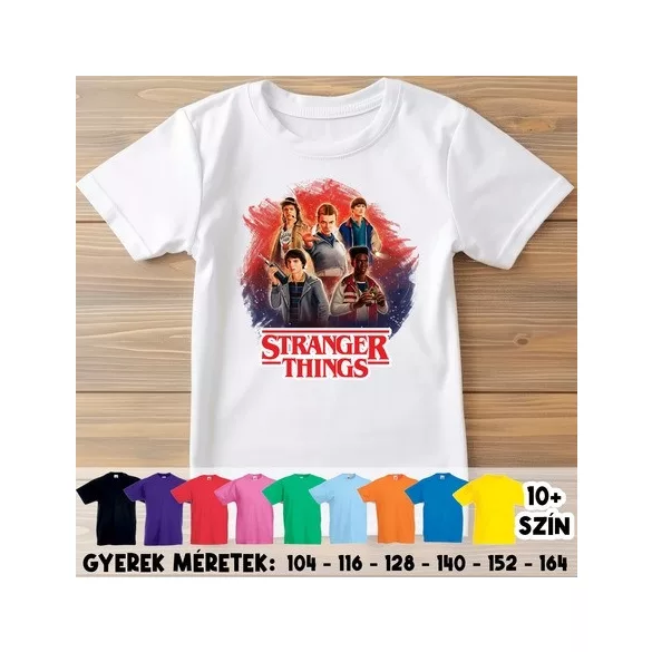 Strangert Things fiúk és Tizi gyerek póló