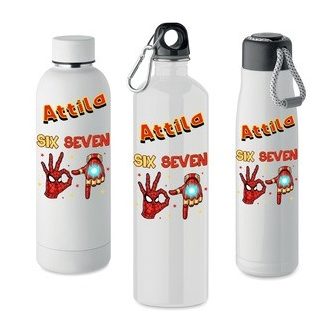 Szuperhősök egyedi neves six-seven kulacs, termosz