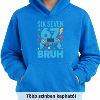 Gamer gyerek pulóver six-seven