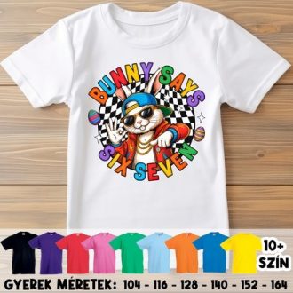 Menő húsvéti nyuszis six-seven gyerek póló