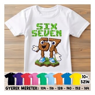 Minecraft gyerek póló Six-Seven 